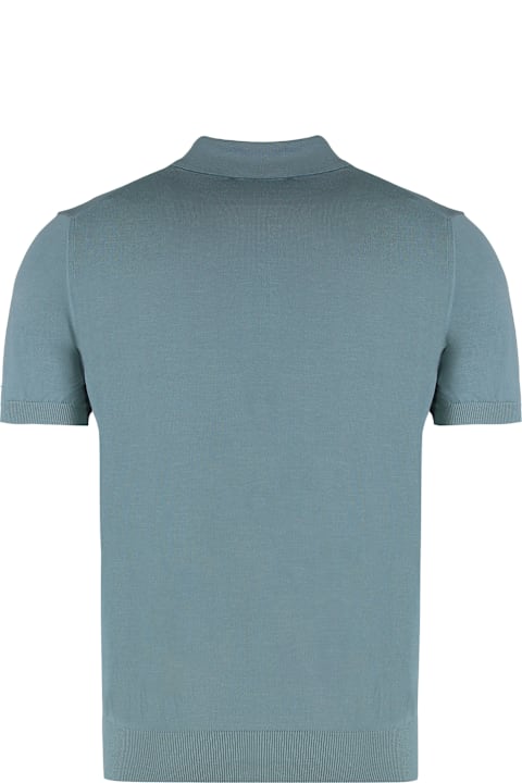 Canali Topwear for Men Canali Knitted Cotton Polo Shirt