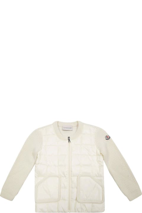 ملابس علوية لـ رُضع بنات Moncler Padded Zip-up Cardigan