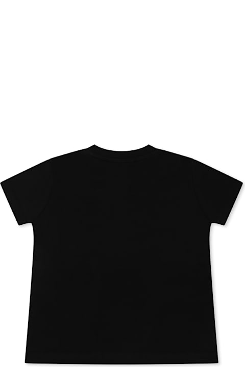 Homeware MSGM Black T-shirt For Baby Girl With Logo