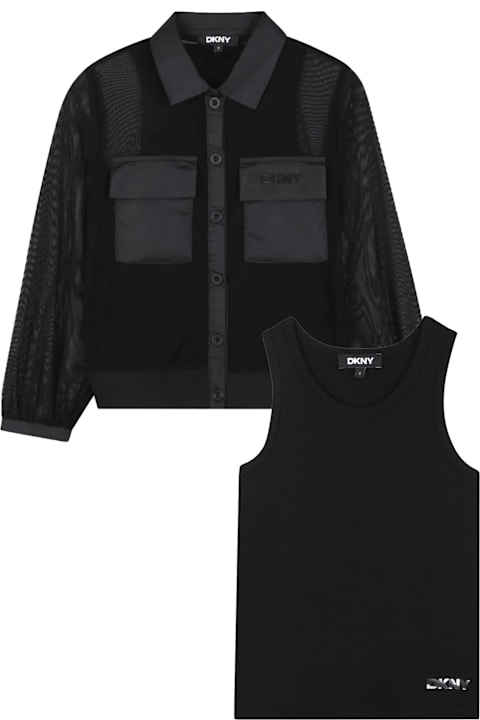 DKNY for Women DKNY Black Shirt For Girl With Logo