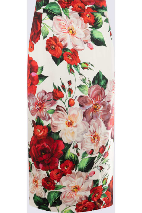 Dolce & Gabbana for Women Dolce & Gabbana White And Multicolor Skirt