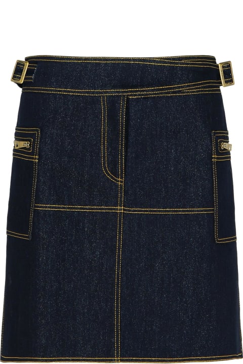 Etro Skirts for Women Etro Dark Blue Denim Miniskirt