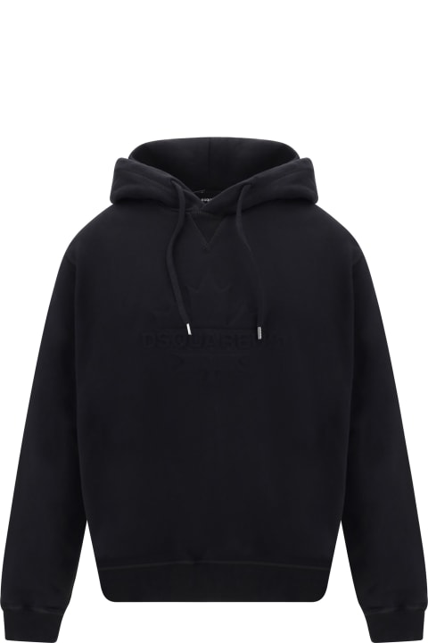 Dsquared2 for Men Dsquared2 Logo Embroidery Hooded Sweatshirt