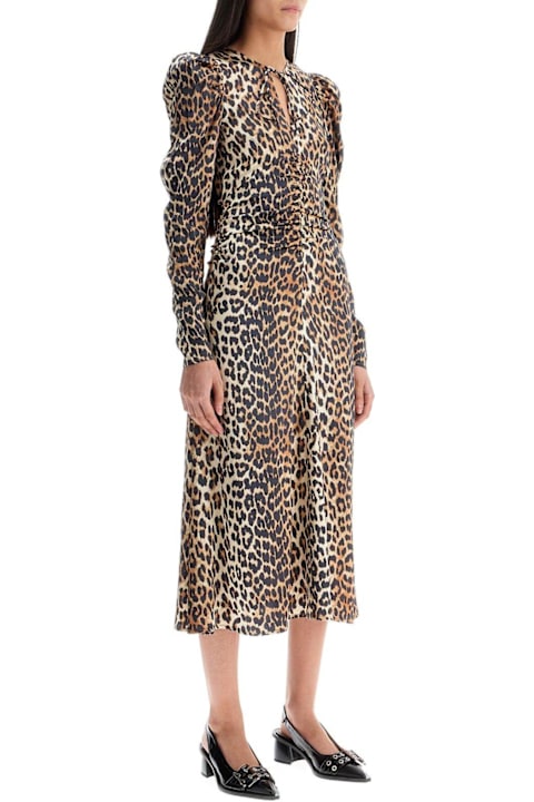 Homeware Ganni Leopard Print Midi Dress