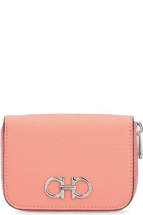 Wallets for Women Ferragamo Gancini Zipped Card Holder