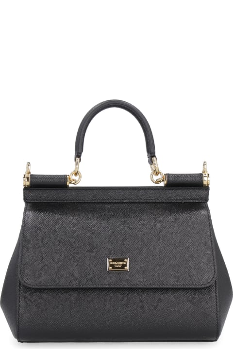 Dolce & Gabbana Totes for Women Dolce & Gabbana Sicily Small Leather Handbag