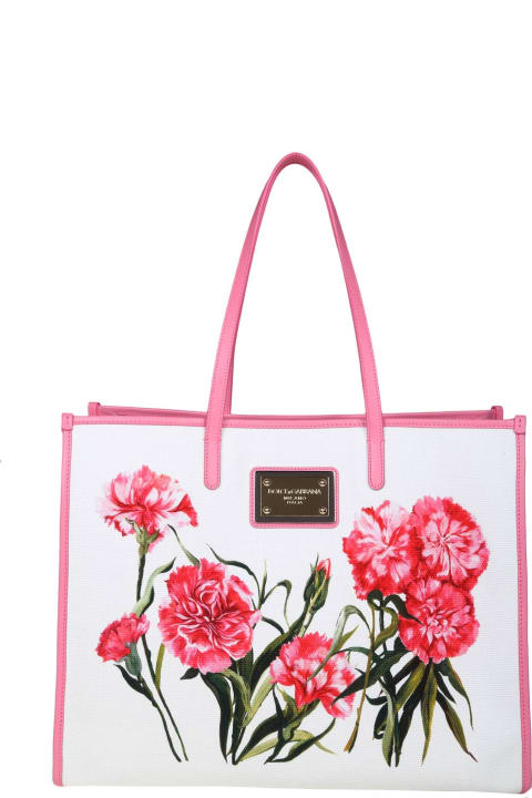 Dolce & Gabbana マヨリカプリント キャンバス shopping bag Large canvas shopper with majolica print in Print for Men