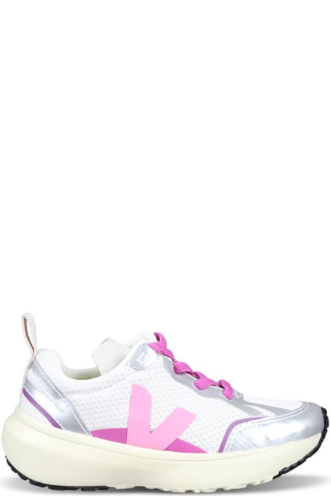Homeware Veja Silver Sneakers For Girl With Logo