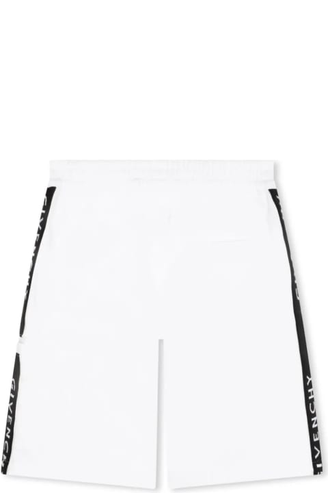 Givenchy Bottoms for Boys Givenchy White Shorts With Logo Band