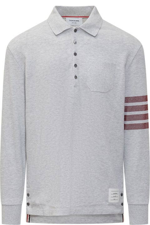 Thom Browne Topwear for Men Thom Browne Polo Shirt With 4-bar Logo