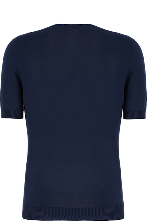 Malo Sweaters for Men Malo Navy Blue Cotton Sweater