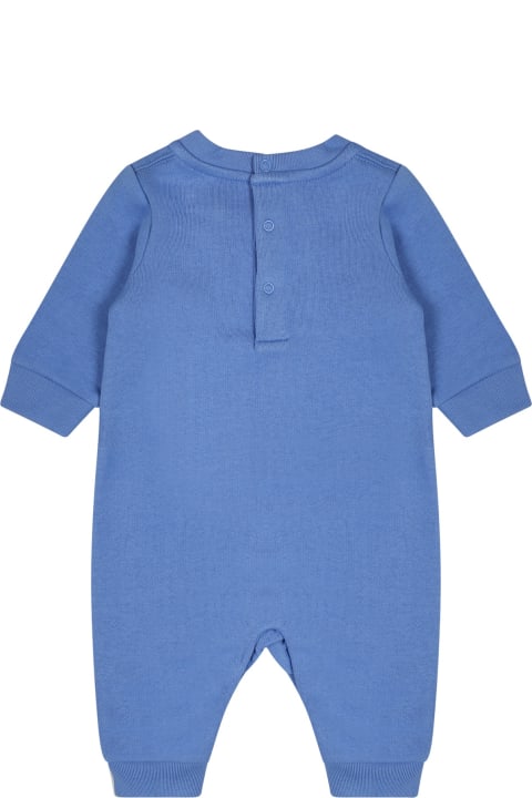 Ralph Lauren Bodysuits & Sets for Baby Girls Ralph Lauren Light Blue Babygrow For Baby Boy With Polo Bear