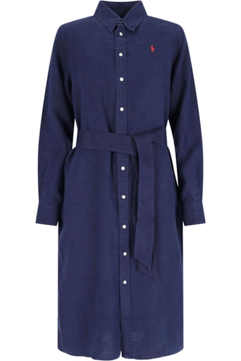 Polo Ralph Lauren Dresses for Women Polo Ralph Lauren Chemisier Midi Dress