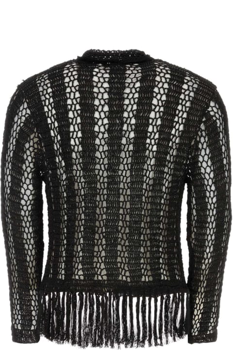 Sweaters for Men Bode Black Viscose Shirt