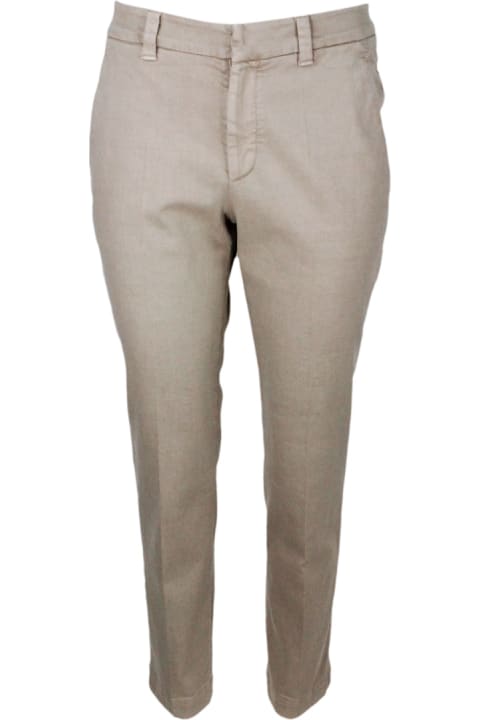 Brunello Cucinelli Pants & Shorts for Women Brunello Cucinelli Stretch Cotton Cigarette Trousers