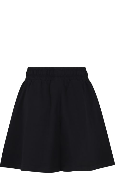 Moschino for Kids Moschino Black Skirt For Girl With Teddy Bear And Logo