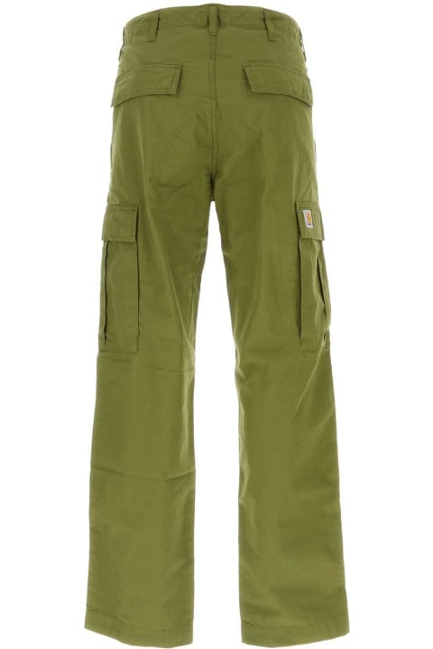 Carhartt Pants & Shorts for Women Carhartt Olive Green Cotton Regular Cargo Pant
