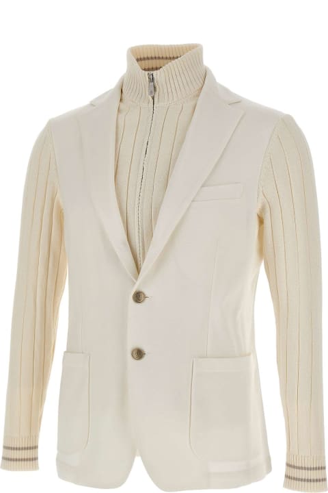 Eleventy Coats & Jackets for Women Eleventy Bi-material Jacket