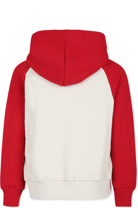 Fashion for Kids MSGM Ivory Sweatshirt For Boy With Logo