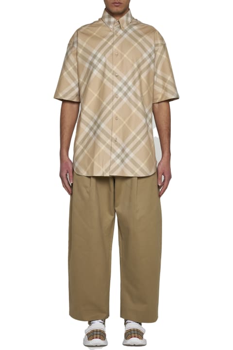 Homeware Burberry Check Motif Short Sleeves Shirt