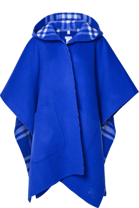 Coats & Jackets for Women Burberry Blue Cashmere Cape