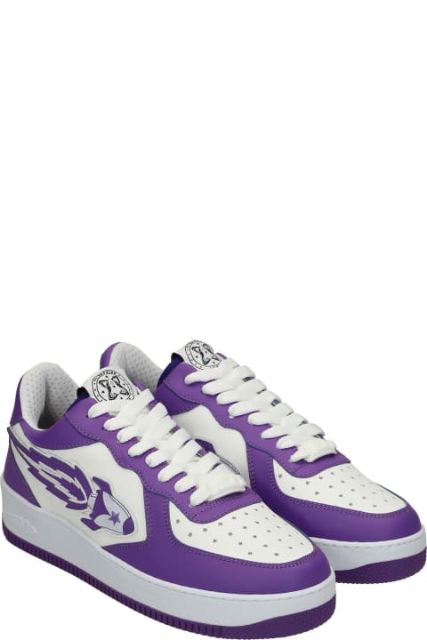 Sneakers In Viola Leather