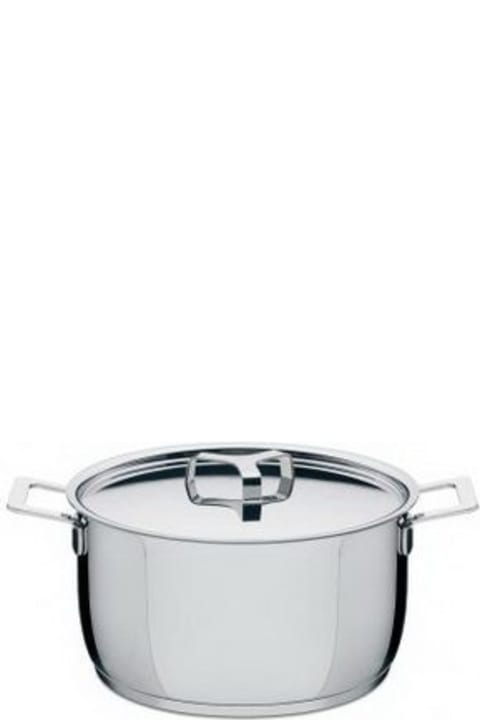 أدوات المائدة Alessi Casseruola 24 Fonda 2 Manici Con Coperchio