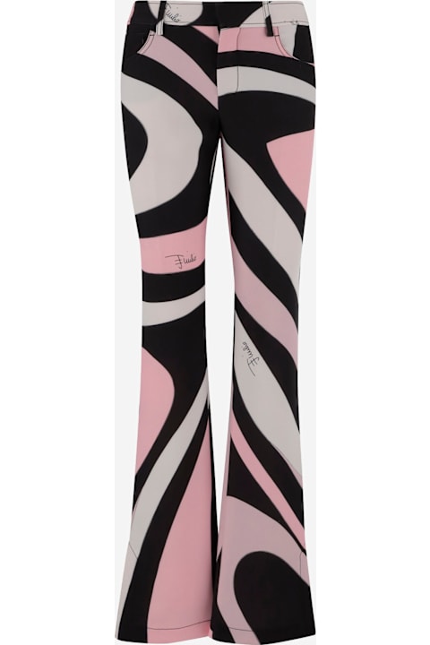 Pucci for Women Pucci Stretch Nylon Pants With Marble Pattern