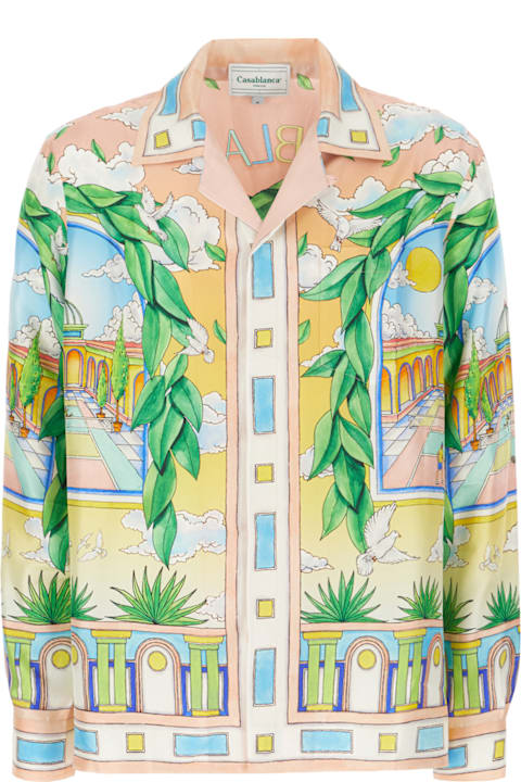 Casablanca قمصان لـ القسم الرجالي Casablanca Printed Silk Shirt