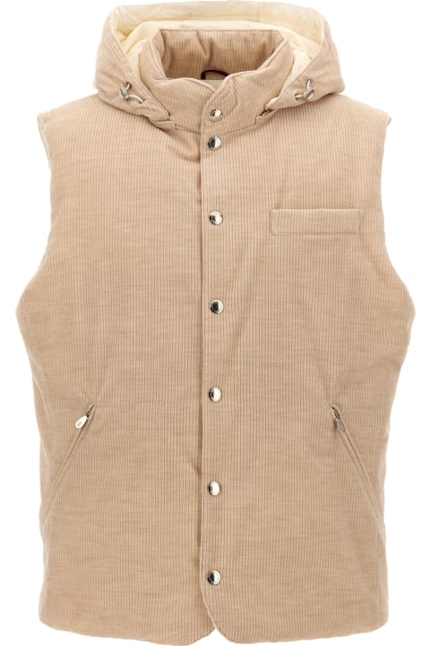 Brunello Cucinelli Coats & Jackets for Men Brunello Cucinelli Ribbed Velvet Vest