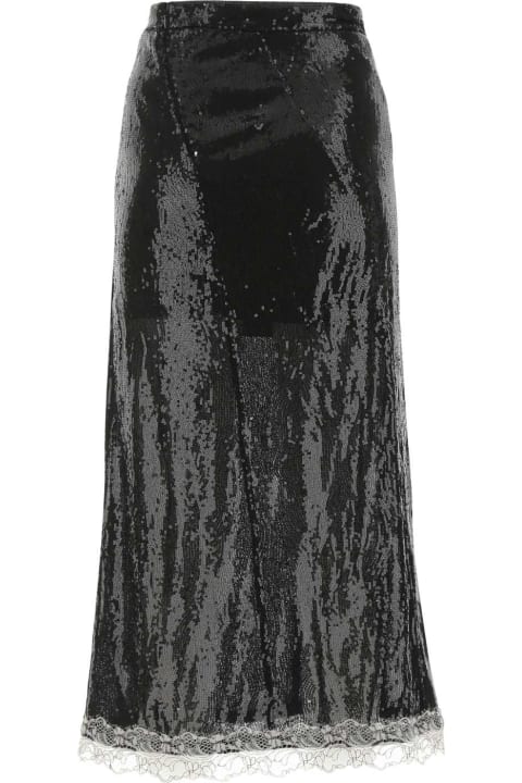 Koché Clothing for Women Koché Black Sequins Skirt