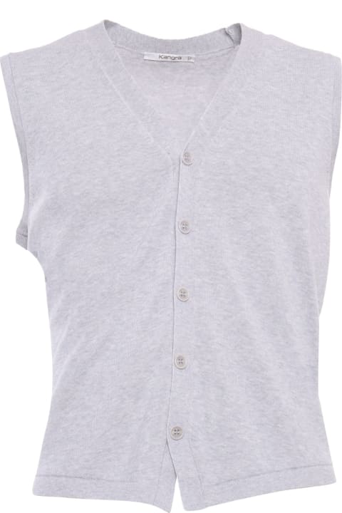 Kangra Coats & Jackets for Men Kangra Gray Knitted Vest