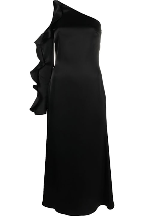 Homeware David Koma Ruffle Detail One Shoulder Midi Dress