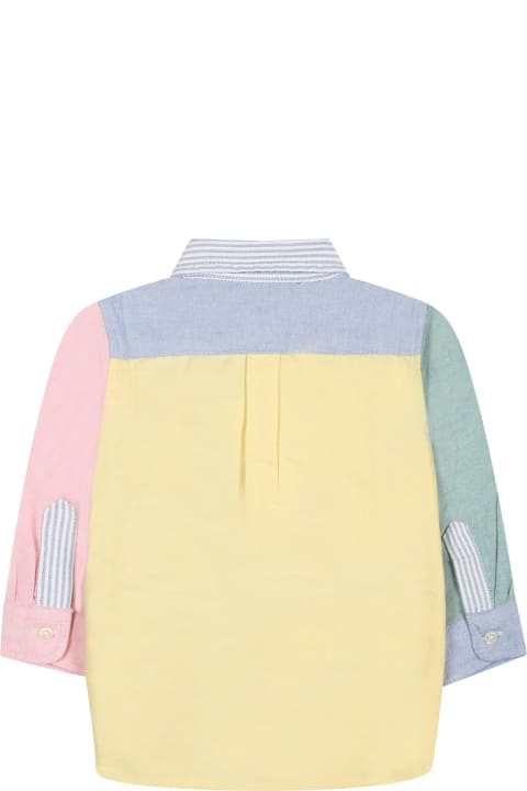 ベビーボーイズ トップス Ralph Lauren Multicolored Shirt For Babies With Logo