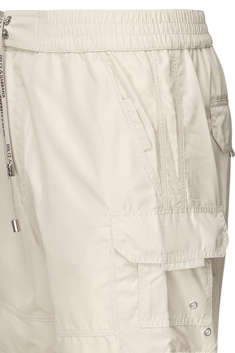 Swimwear for Men Dolce & Gabbana Medium Swim Trunks With Logo Plaque