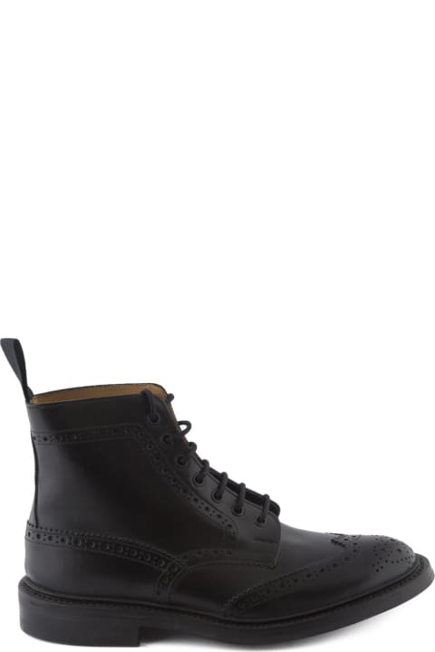 Boots for Men Tricker's Stow Black Box Calf Derby Boot