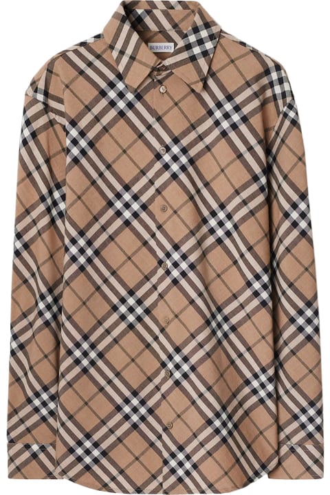 Homeware Burberry Check Wool Blend Shirt