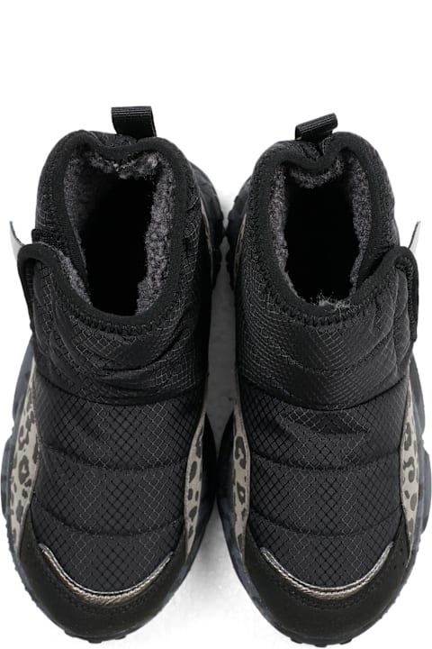 Homeware Flower Mountain Black Ankle Boots For Kids