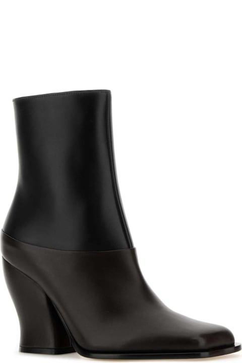 Fashion for Women Loewe Two-tone Leather Onda Ankle Boots