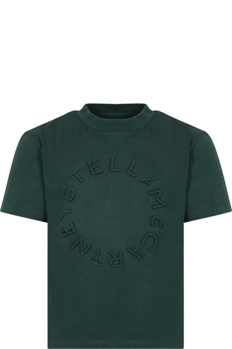 أدوات منزلية Stella McCartney Kids Green T-shirt For Boy With Logo