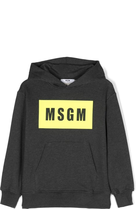 Sweaters & Sweatshirts for Boys MSGM Msgm Felpa Viola In Cotone Con Cappuccio Bambino
