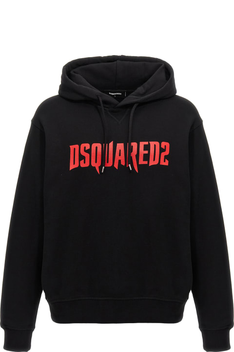Fleeces & Tracksuits for Men Dsquared2 Logo Print Hoodie