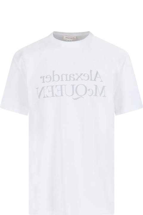 メンズ Alexander McQueenのトップス Alexander McQueen 'logo Riflesso' T-shirt