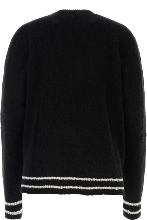 Sweaters for Men Balmain Black Wool Blend Sweater
