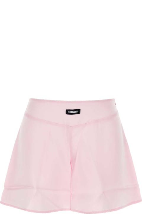 Sale for Women Miu Miu Pink Satin Shorts