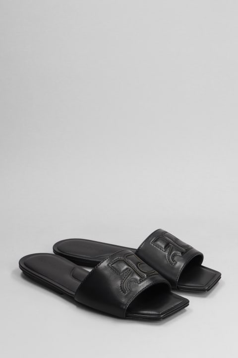 Courrèges for Women Courrèges Flats In Black Leather
