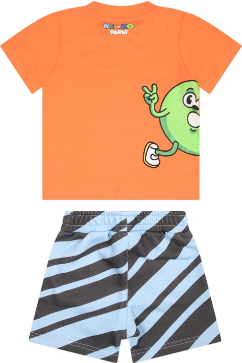 Kenzo Kids Kenzo Kids Sporty Suit For Baby Boy With Logo Print