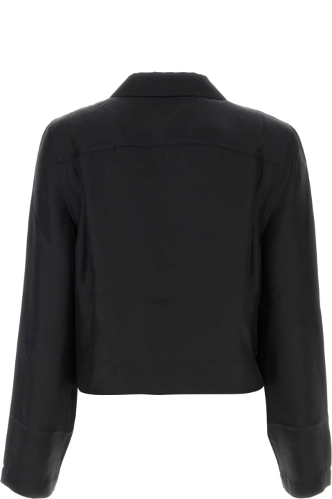 Clothing for Women Loulou Studio Black Silk Aloma Shirt