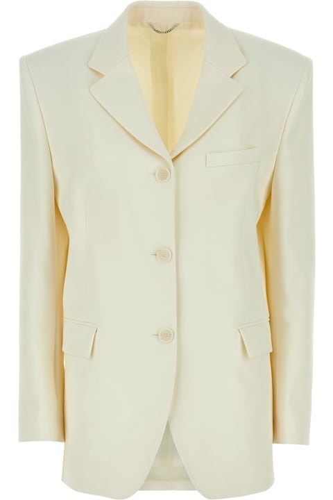 Homeware Magda Butrym Ivory Wool Blend Oversize Blazer