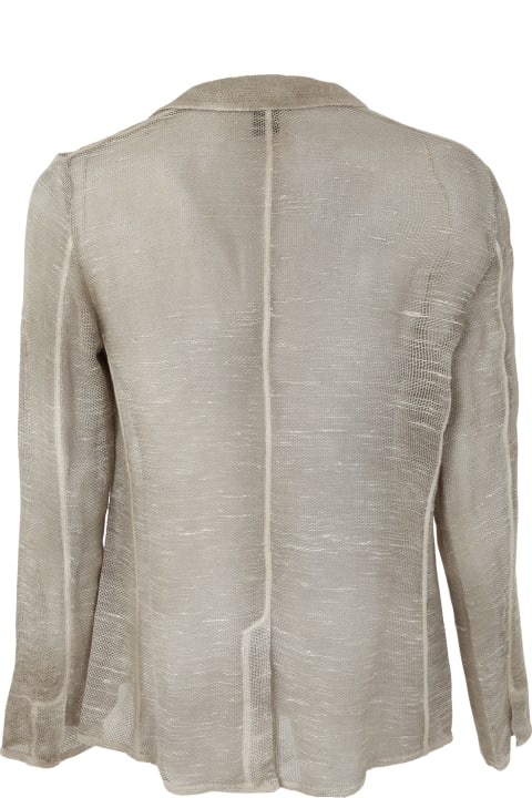Avant Toi Coats & Jackets for Men Avant Toi Black Camouflage Net Fabric Jacket